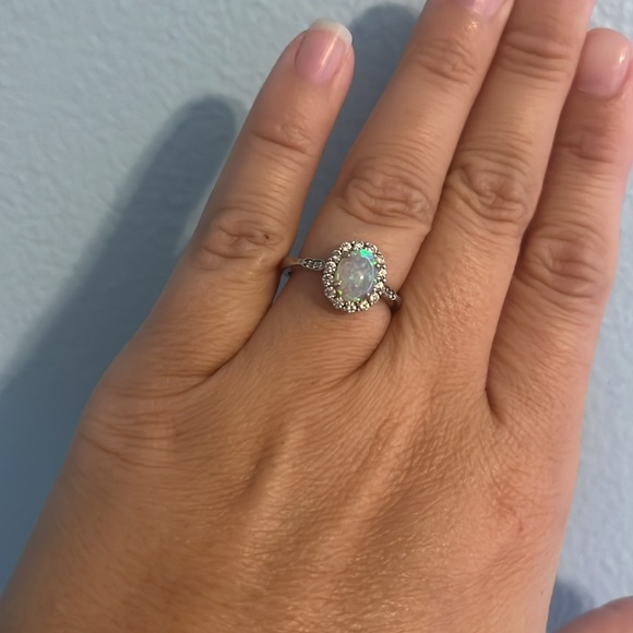 Ethereal Opal Silver Ring Size 6 - Picture 6 of 7